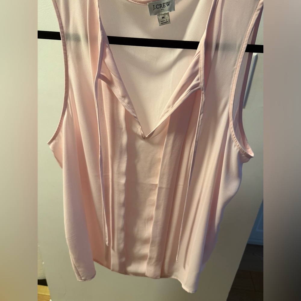 Pink J-Crew Sleeveless Blouse